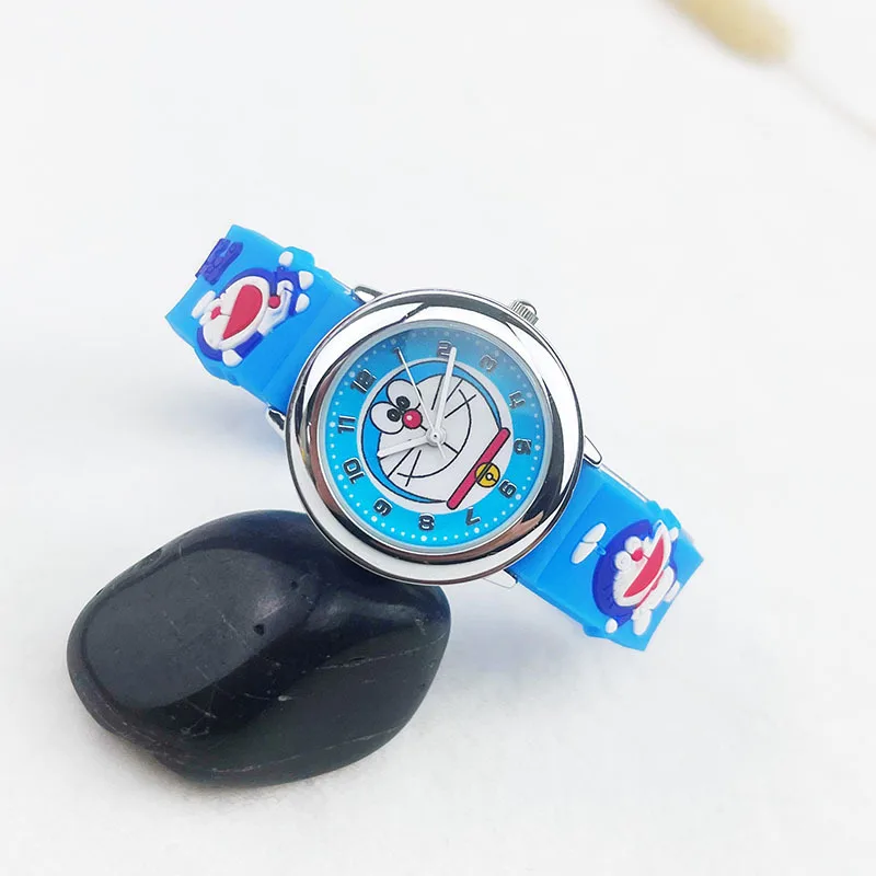 Hot Children\'S Watch Cartoon Tink Cat Doraemon Silica Gel Quartz Watch Student Clock Watch Holiday Birthday Gift Contest Prizes