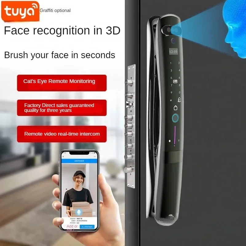 

Fully Automatic Facial Recognition Intelligent Lock For Entry Doors Home Anti-theft Door Fingerprint Password Electronic Lock