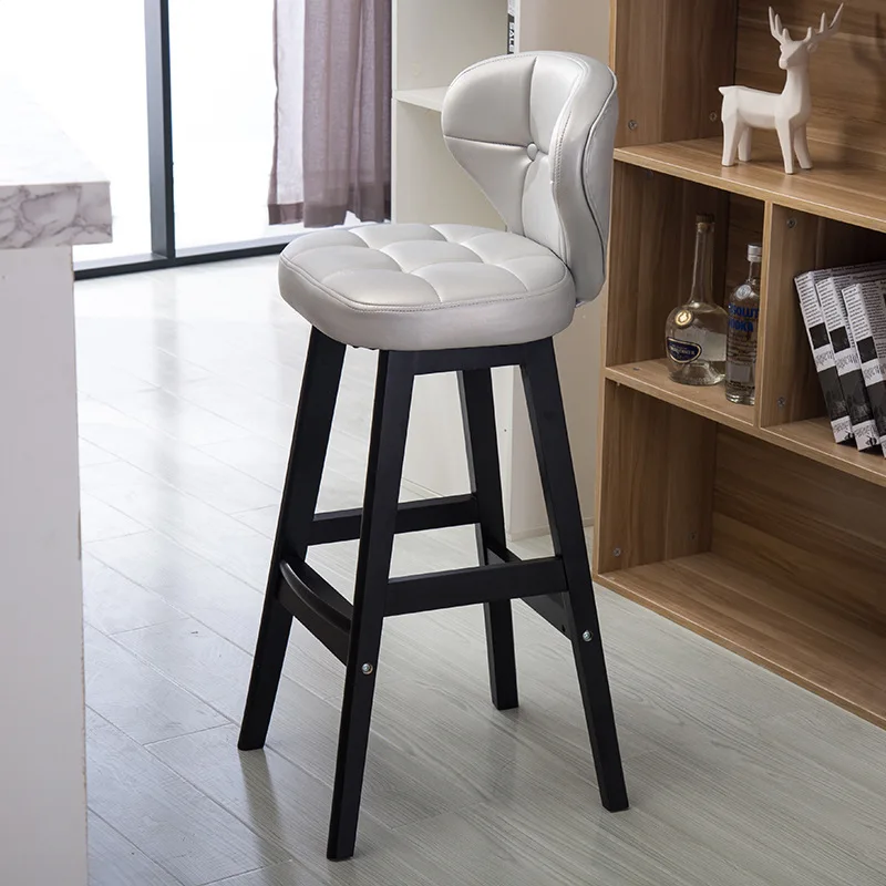 

m Wooden bar chairs high stools, home backrests, bar stools, simple retro cashier chairs bar chairs m