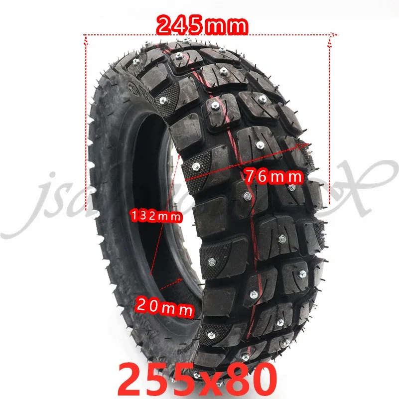 10x3 Inch Electric Scooter Off Road Snow Tire Ice Tyre with Nails for   Speedual Grace 10 Zero 10X 10*3.0 255x80