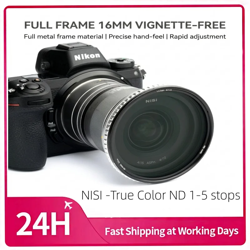 Nisi True Color ND-VARIO Pro Nano 1-5 Stop Variable ND Filter 55mm Camera Lens Filters