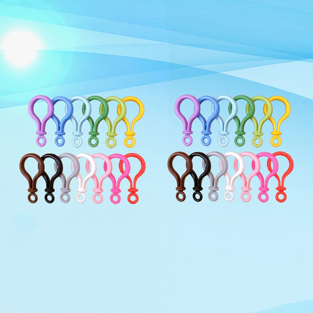 26Pcs Simple Hanging Clasp Fashion Resin Lobster Bag Hook Pendant Creative Bulb Shape Keychain (Mixed Color)