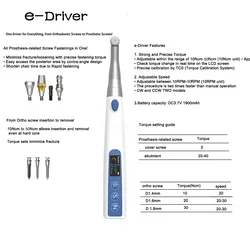 Dental Electric Wireless Torque Driver Implant Torque Wrench Micro ortho Screw Torque driver Upgraded to 50N Newly one