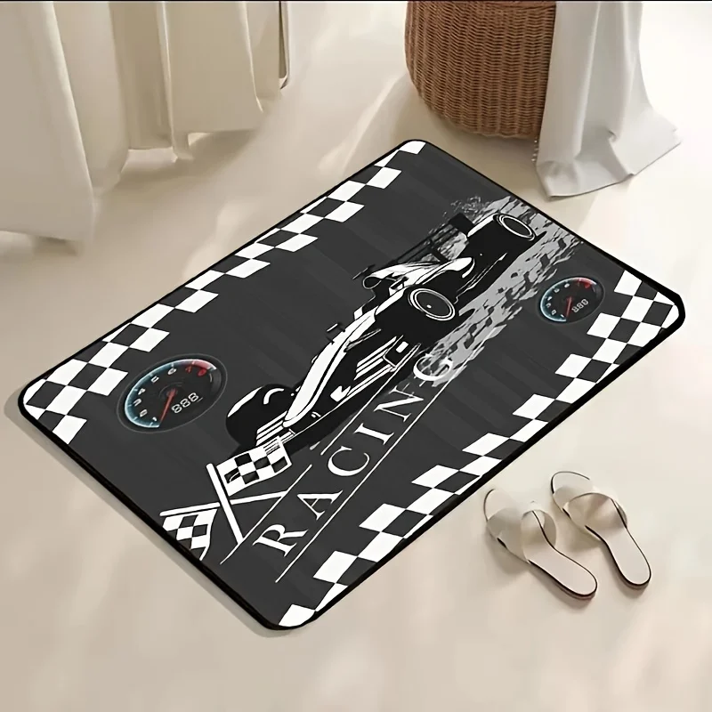 Extreme speed racing series floor mats, door mats, durable anti slip entrance mats, Gothic home decor, adding unique charm