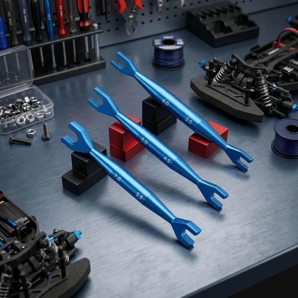 3 Piece Double Ended Spanner Wrench Kit 3-4mm 4.5-5mm 5.5-7mm Designed for For Rc Crawler Car Adjustments and Repairs