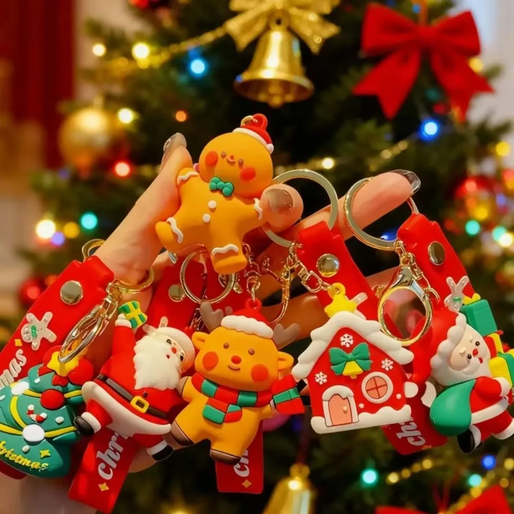 Cute Santa Claus Keychain for Women’s Bags, Couple Pendant, Christmas Key Ring