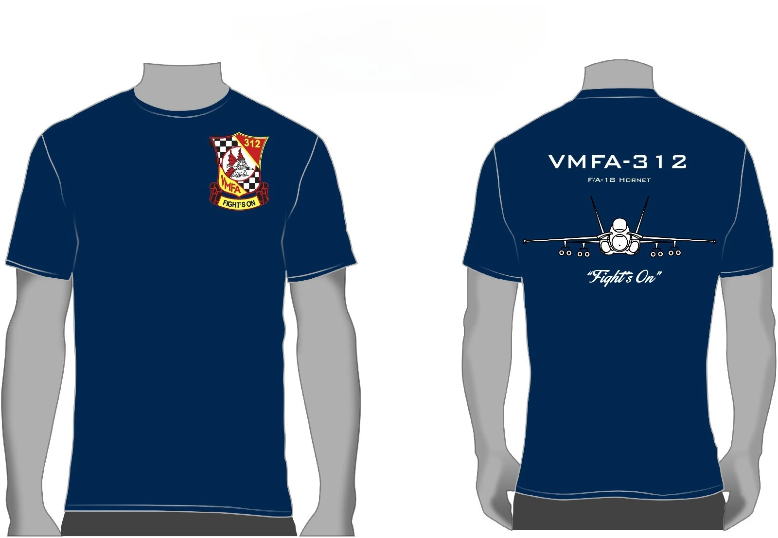 USMC VMFA-312 Checkerboards F/18 Hornet Squadron T-Shirt 100% Cotton O-Neck Short Sleeve Summer Casual Mens T-shirt Streetwear