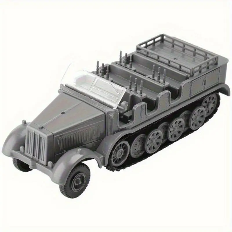 1/72 Diecast Sonderkraftfahrzeug 7 Automobile Assembly Models Machine Assembling Chariot Model Assembly and Collection