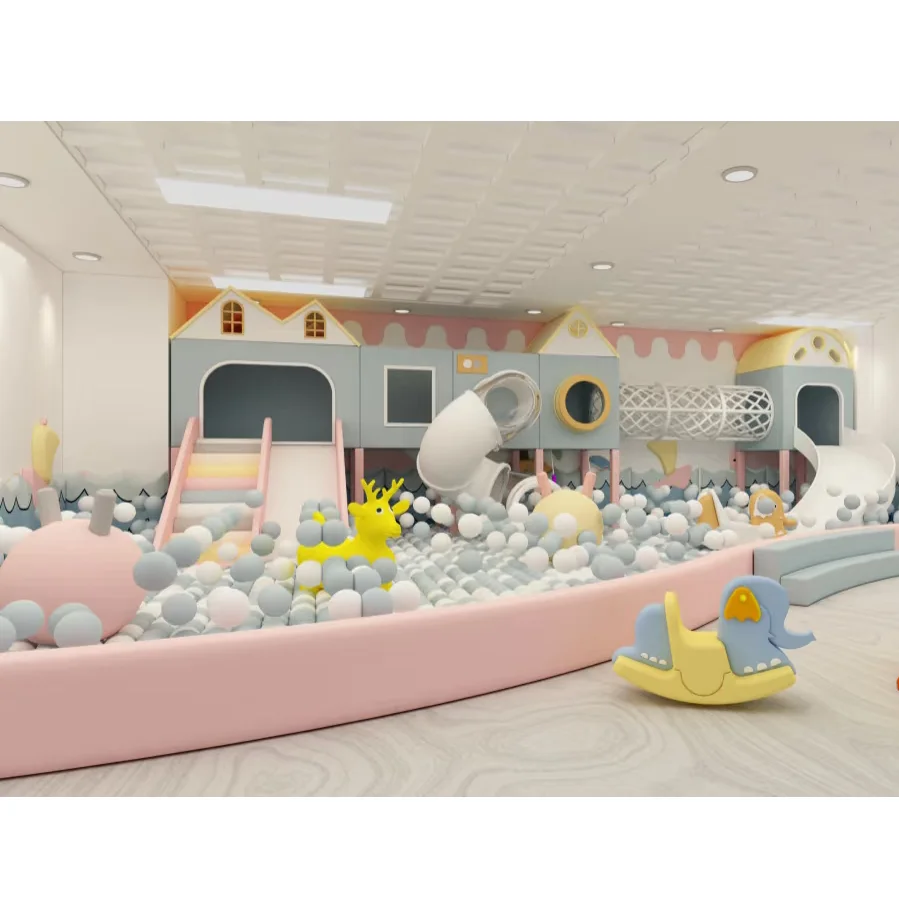 Children Indoor Playhouse Naughty Castle Toddler Game Soft Play Area Equipment Children Slide Kids Indoor Playground Equipmentpr