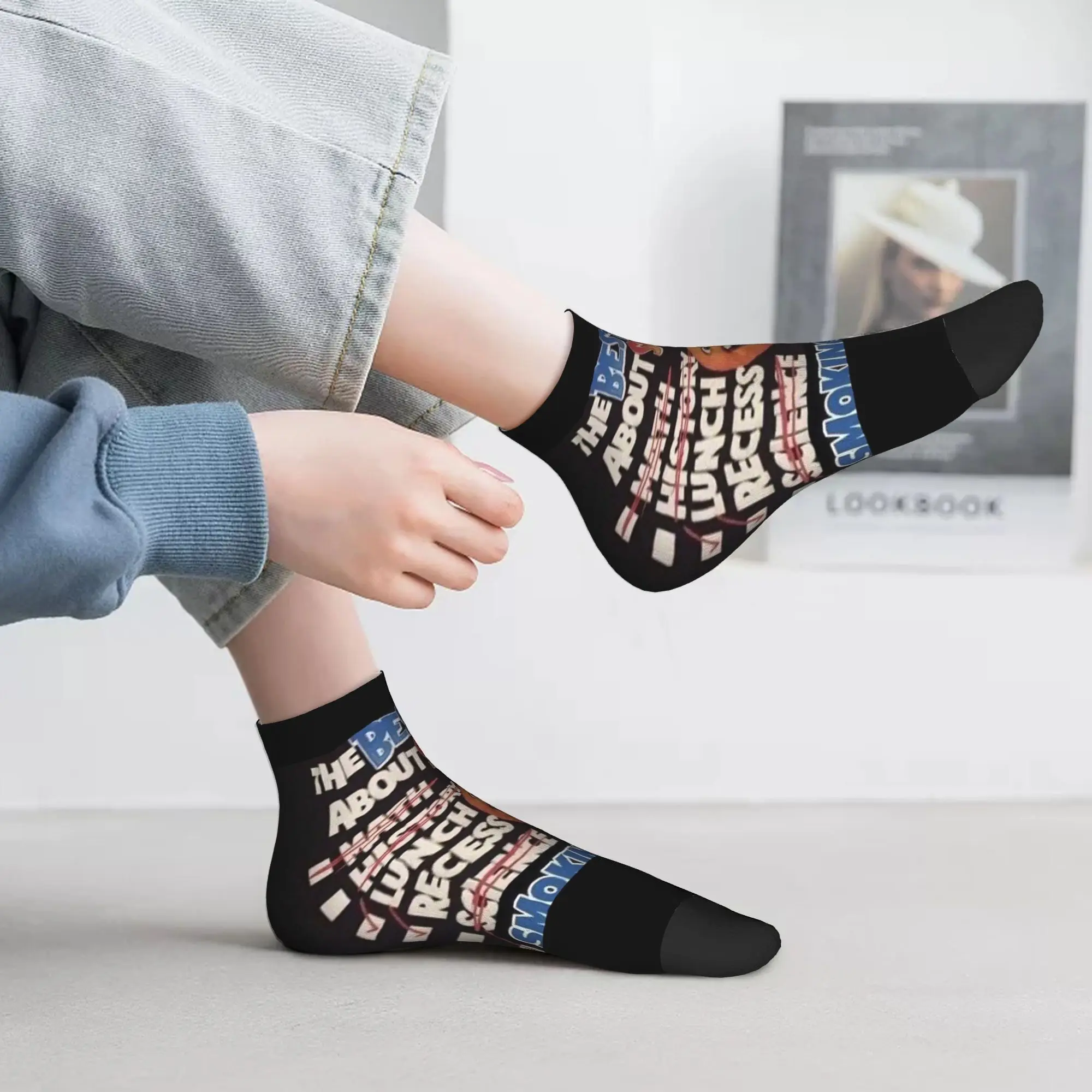 

All Seasons Annoying Orange Best Things About School Socks Harajuku High Quality Crew Socks Fashion Stockings for Men Women