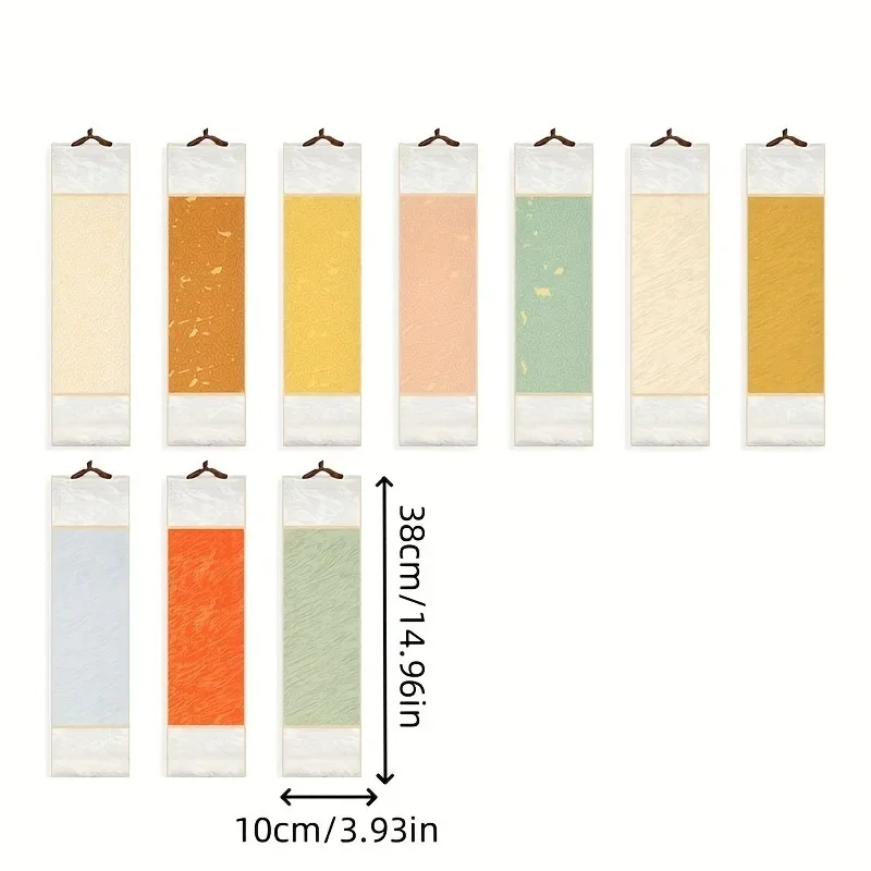 10 Pack Mini Rice Paper Scrolls Blank Hanging Painting Traditional Asian /Southeast Style Calligraphy & Paper Art Home Decor