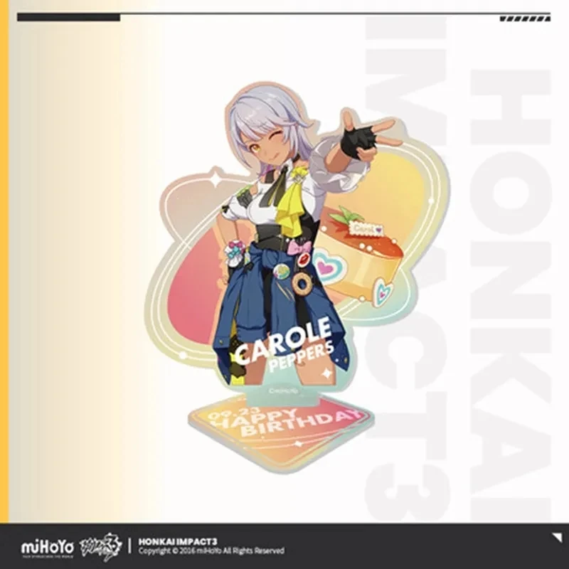 [Genuine] Honkai Impact 3 CAROLE 2022 Birthday Memorial Gift Box Peppers Girl Badge Pendant Birthday Ticket Halloween Gift