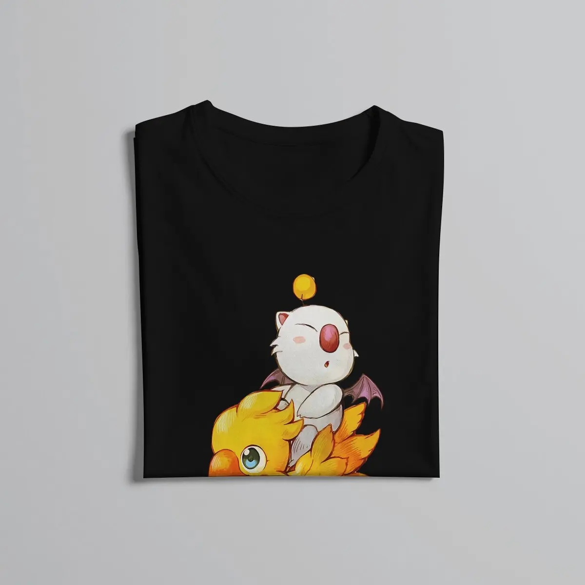 Final Fantasy Chocobo Moogle Tshirt Graphic Men Tops Vintage Fashion Summer Polyester Streetwear Harajuku T Shirt