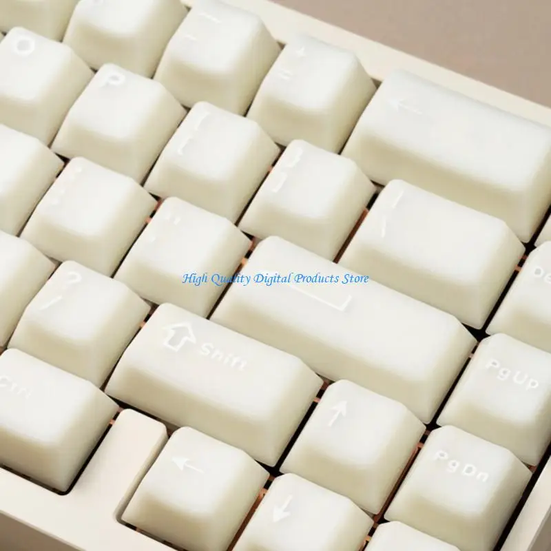 U2JE 120 Semi Transparent ABS Double Shot Keycap Original Profile for Mechanical Keyboards