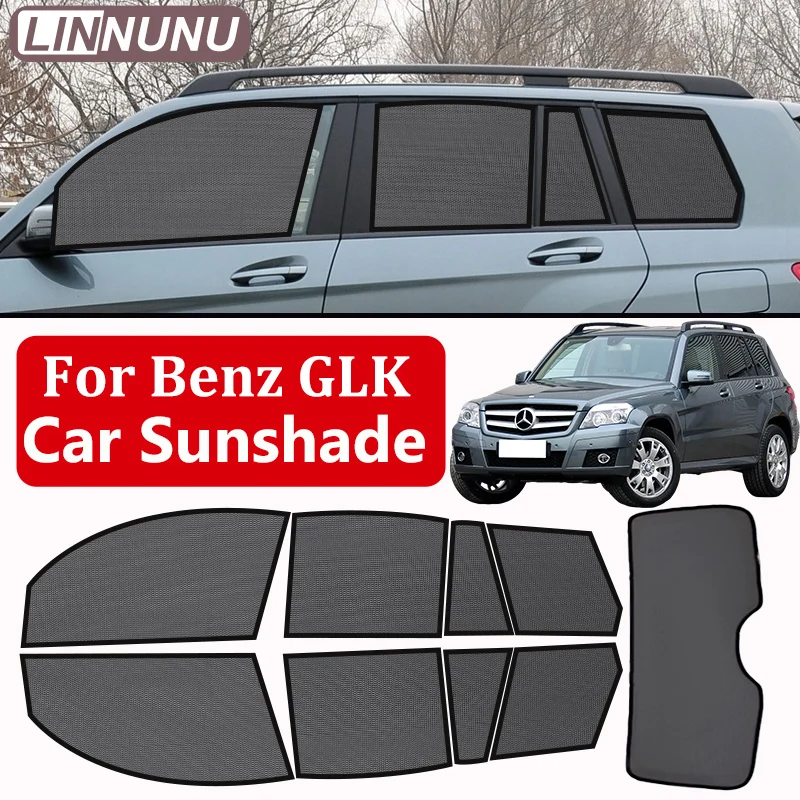 

Магнитная солнцезащитная шторка LINNUNU для Mercedes Benz GLK 2008-2015, сетчатая шторка на лобовое стекло, защита от УФ-излучения, аксессуар