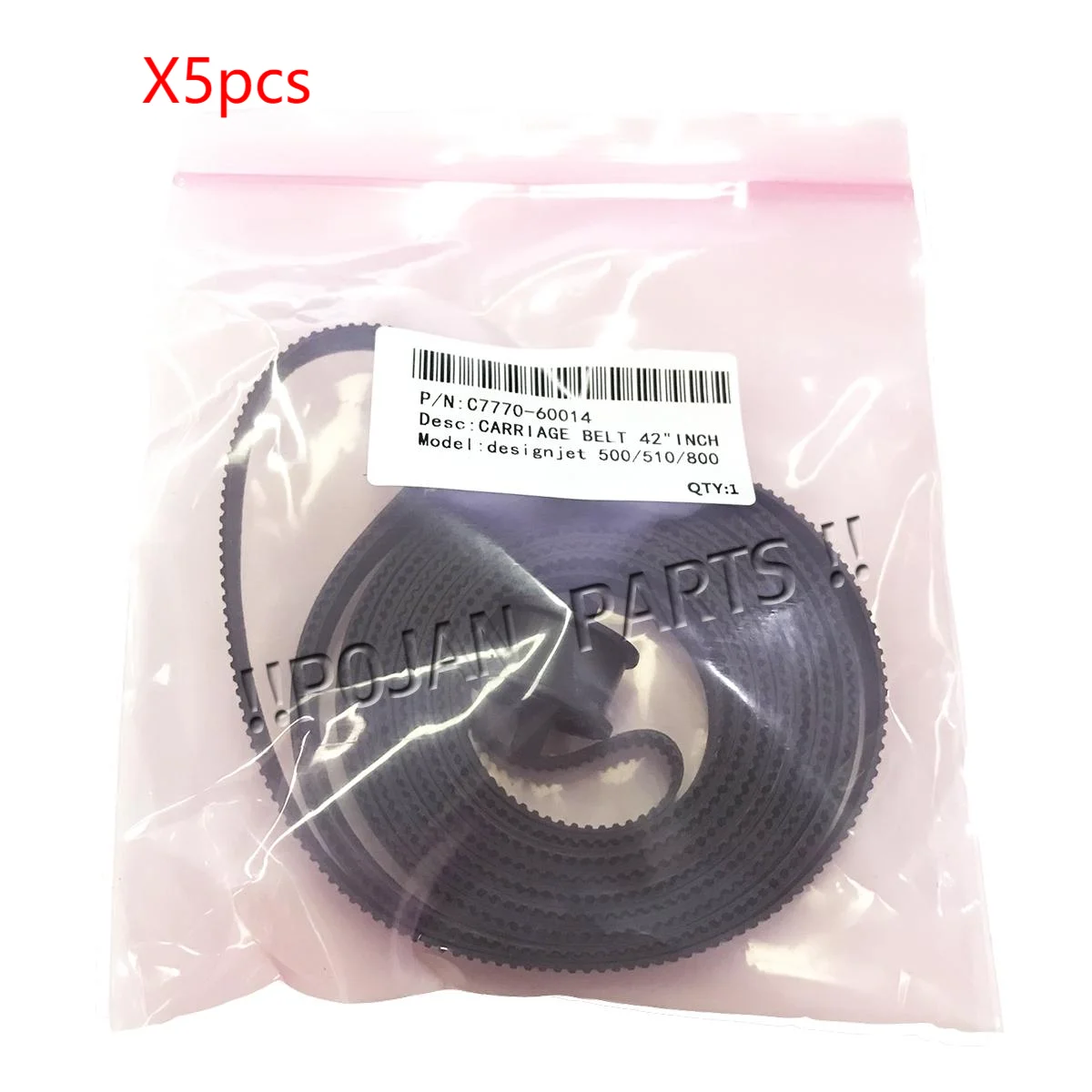 

5PCS X C7770-60014 42'' B0 Carriage Belt DesignJet 500 500PS 510 510PS 800 800PS Printhead Carriage Blets Ink Plotter Printer