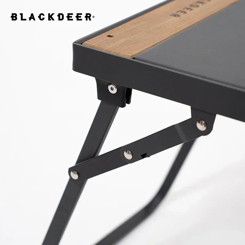 BLACKDEER-mesa IGT plegable de aleación de aluminio para acampar, parrilla de barbacoa portátil multifuncional, mesa de madera para pícnic al aire libre y pesca