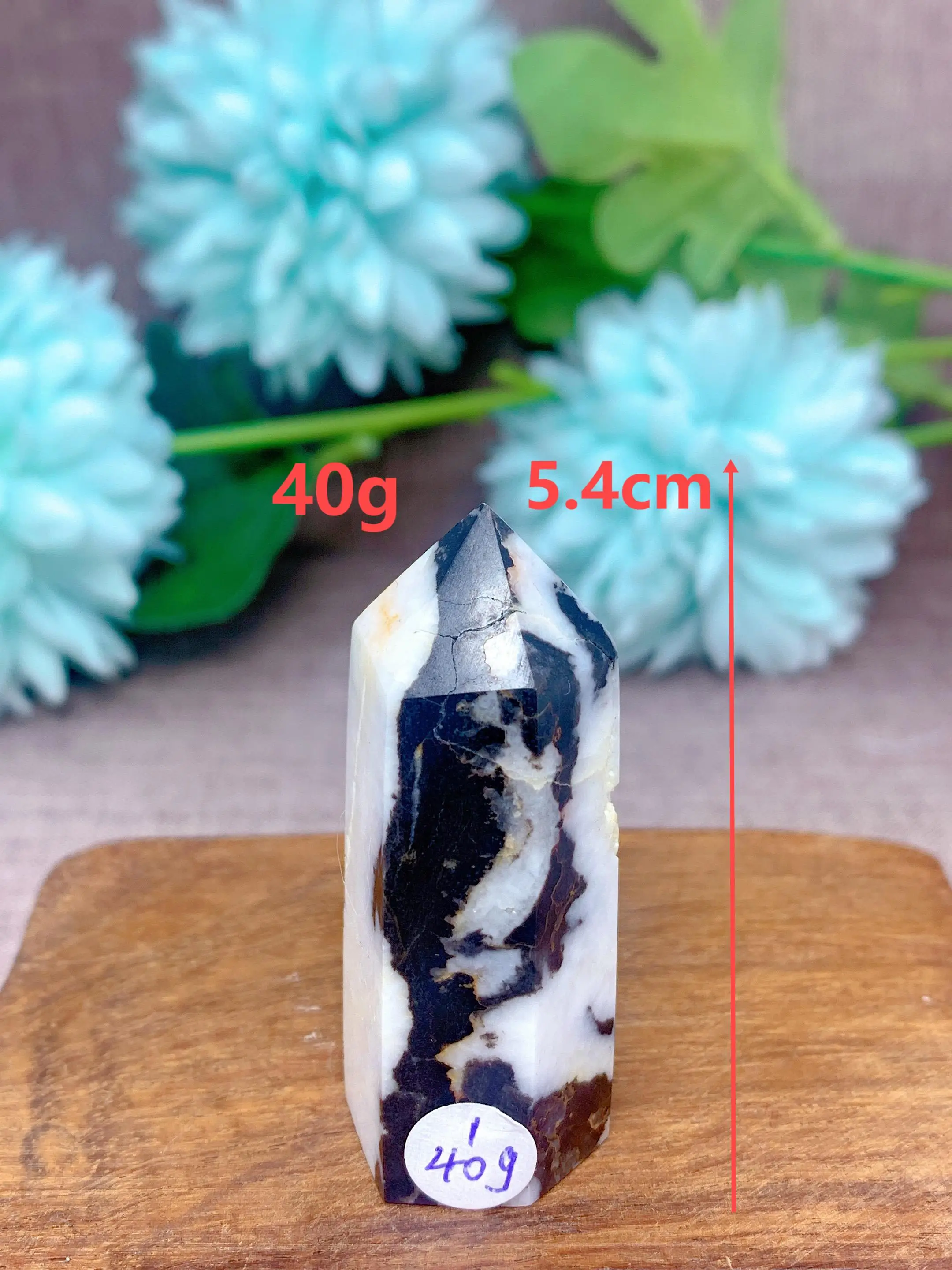 天然クリスタル黒と白のゼブラジャスパーポイントタワー家の装飾エネルギーヒーリングスピリットグッズ Cifts