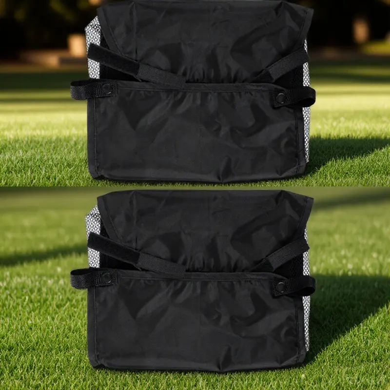 

2 pcs Stroller Storage Bag Universal Bottom Basket Organizer Mesh Compartment Multifunctional Cargo Holdall For Diaper Snacks