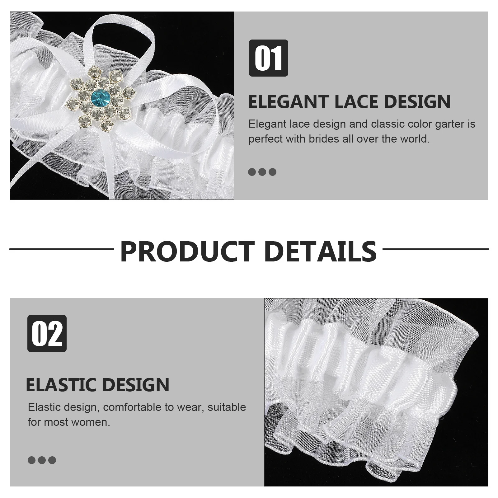 

1 set 1 Set Of Lace Garter For Women Bridal Wedding Thigh Ring Stretchy Leg Strap Decorative Wedding Accessory Lace Thigh Garter