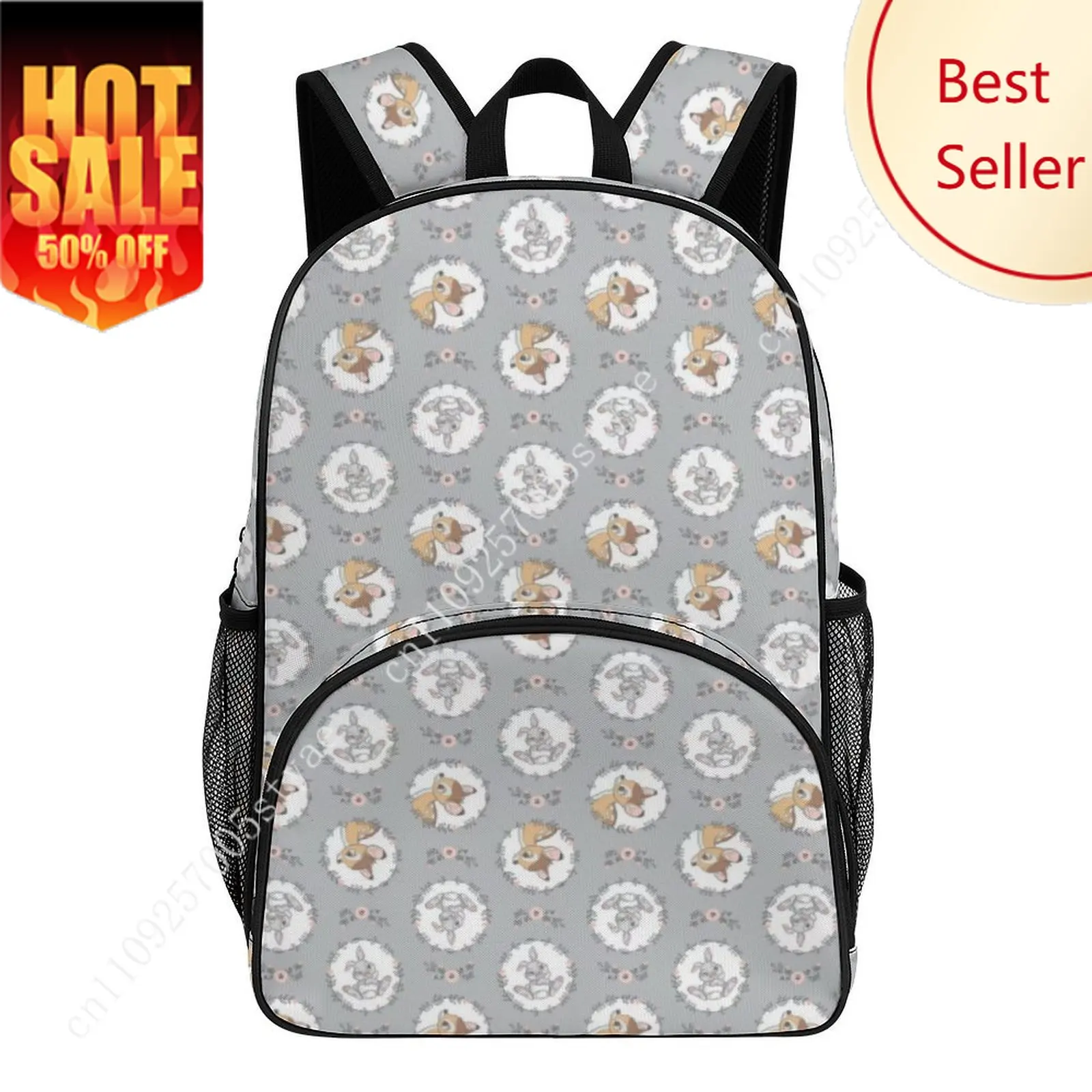 

Thumper Large Capacity Backpack Disney Cartoon Decorate Fabric Bags Design Your Photo Logo Text Party Holiday Custom Gifts