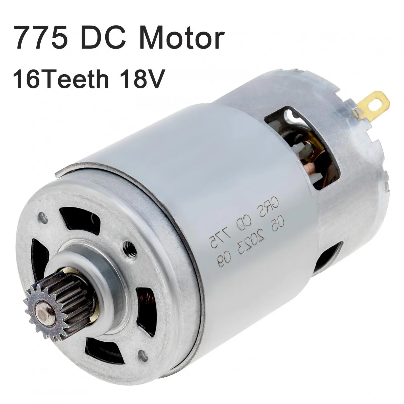 

775 DC Motor 16 Teeth 18V Micro Motor Replacement Fit for Impact Drill / Electric Drill