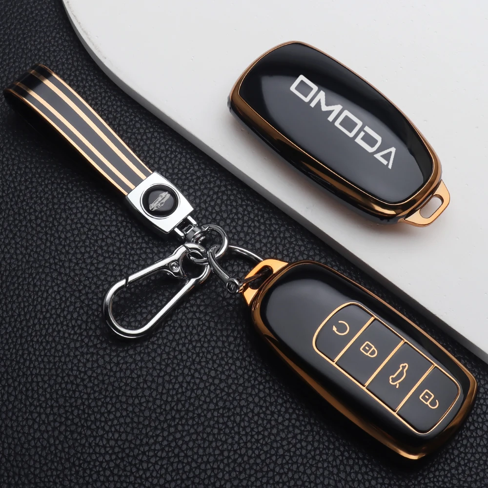 Funda suave de TPU para llave de coche Chery Omoda C5 E5 C9 Omoda 5 9 EV PHEV 2024 2025, funda para llave remota, llavero, accesorios para coche