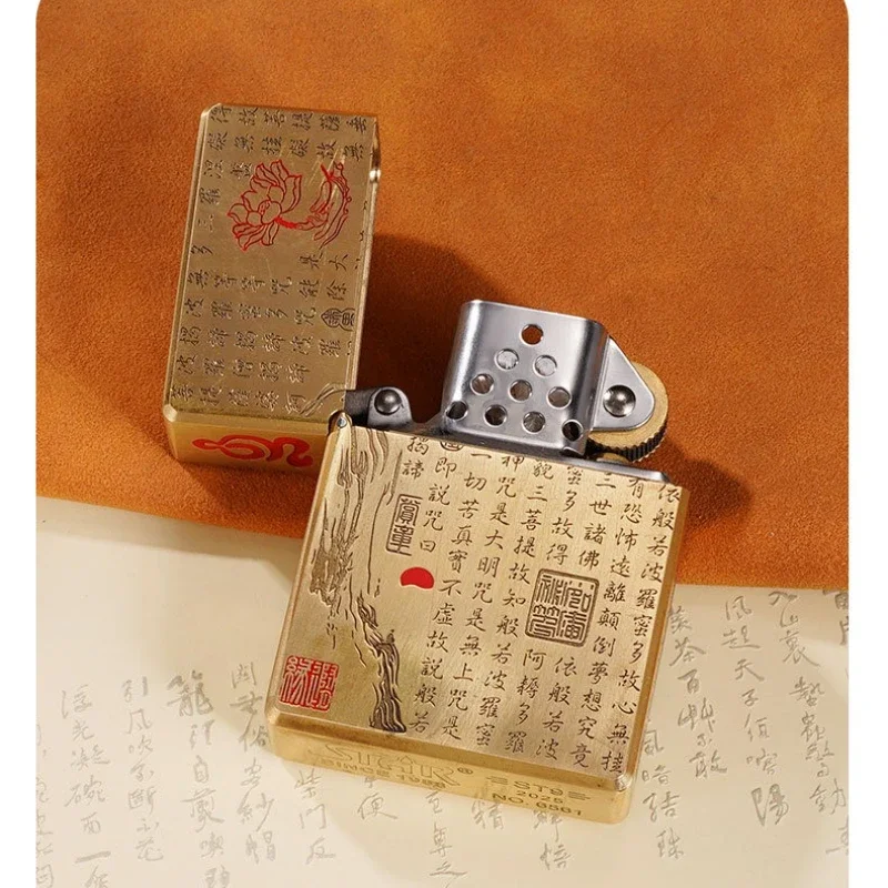 

2025 New Product Star STAR Armor Kerosene Lighter ST9 Brass Essential Grinding Wheel Open Fire Cigarette Lighter Men's Gift