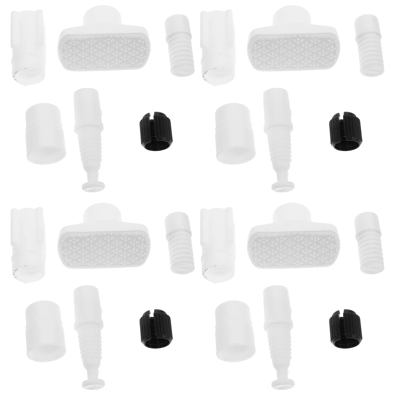 

4 Sets Telescopic Pole Accessories Curtain Rod Ends Decorative Finials Modern Replacement Shower Wall Protection Easy