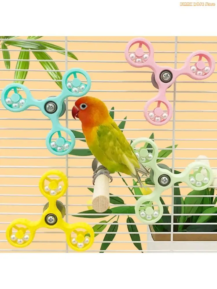 K1AE Interactively Parrots Toy Bird Cage Toy for Parrots Rotate Toy for Mental Stimulation Entertainment Rotate Bird Toy