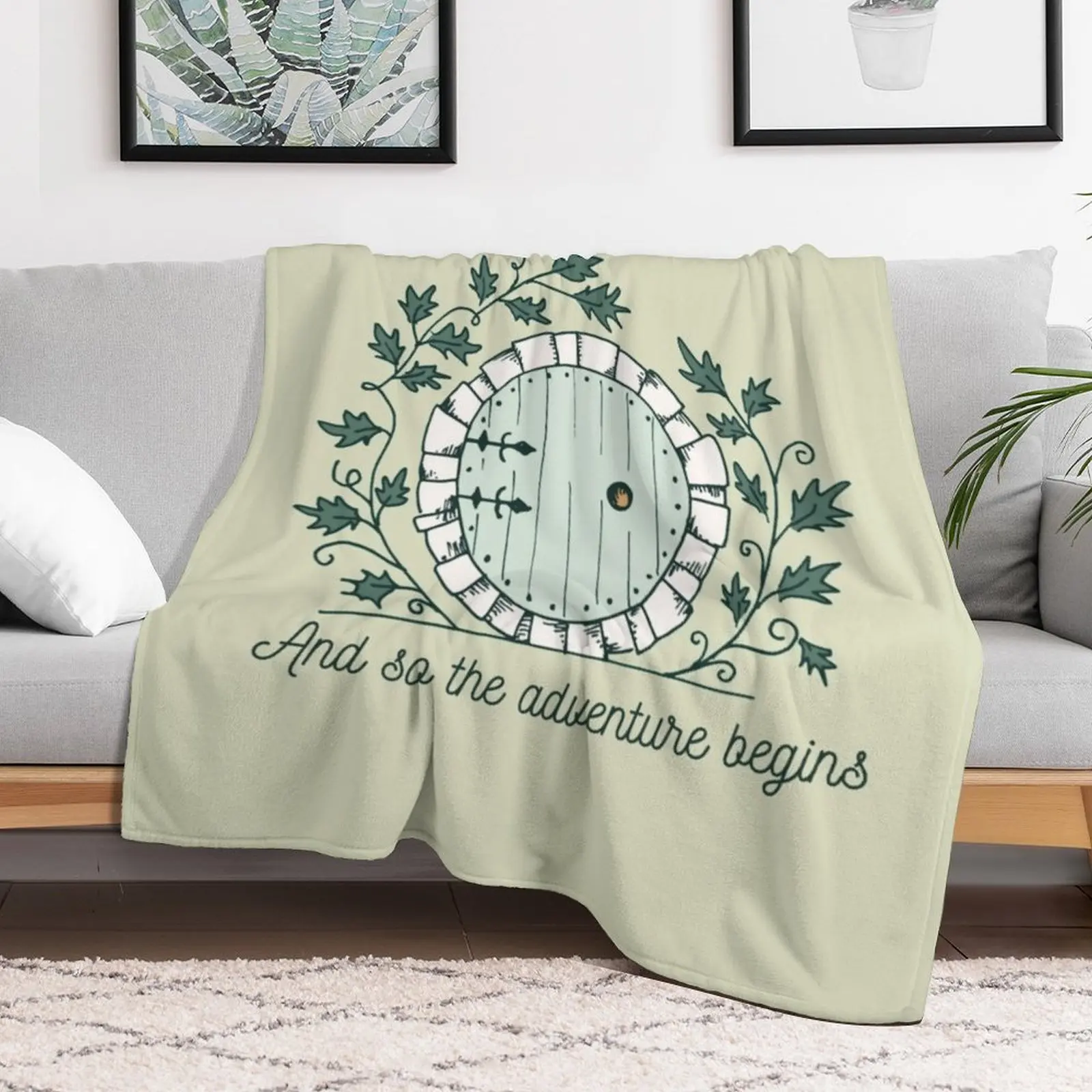 Baggins Door with Twigs ShirtsNew design 2021 Throw Blanket Thermal Giant Sofa Blankets