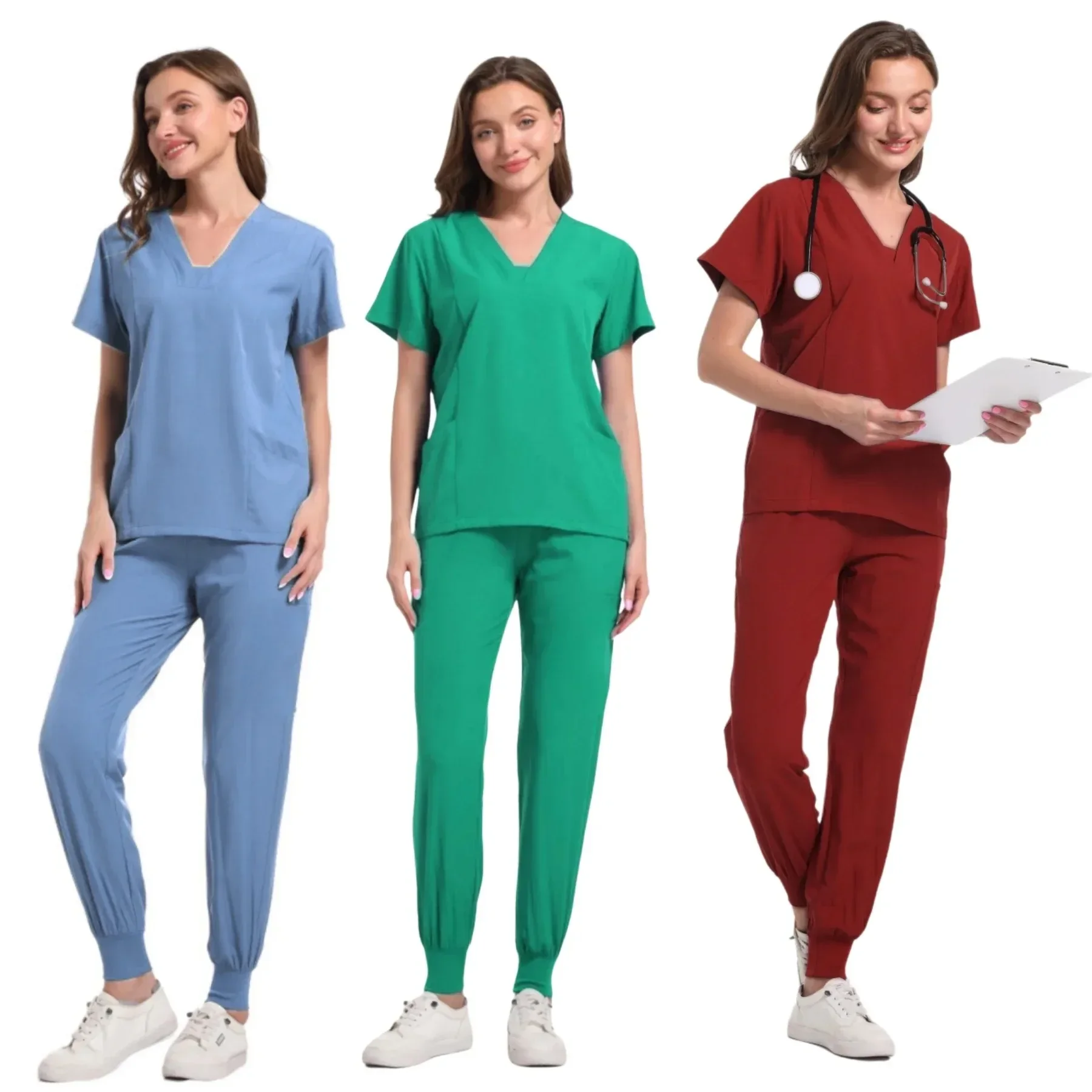 

Hospital Surgical Clothes Medical Uniform Women Scrub Set Doctor Nurse Accessories Dental Clinic Scrub Set Beauty Salon Workwear