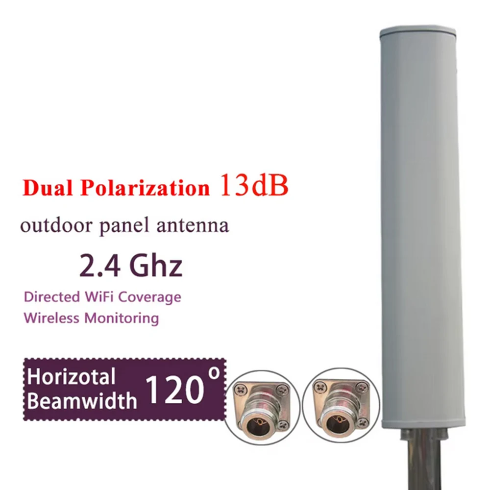 

High-Gain 2x2 MIMO Sector Antenna for Long-Range 2.4GHz Communications,2x13 dBi Directional Boost