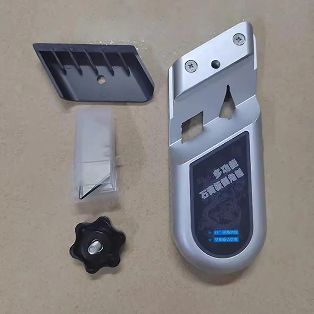 Drywall Chamfer Plane Manual Gypsum Board Bevel Trimming Tool Aluminum Alloy SK5 Blade Woodworking Hand Planer