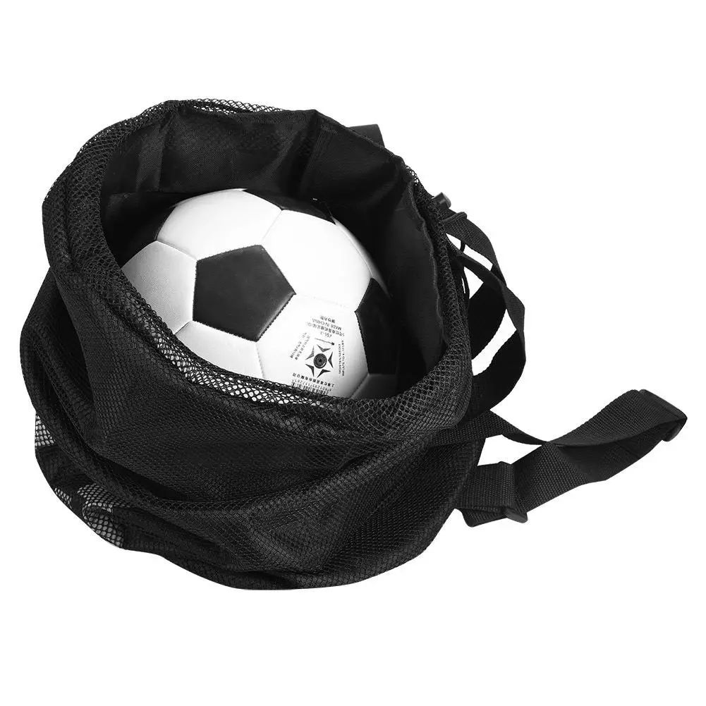 Large Capacity Outdoor Sport Drawstring Backpack Mesh Bag for Football Basketball Soccer Training and Ball Holder