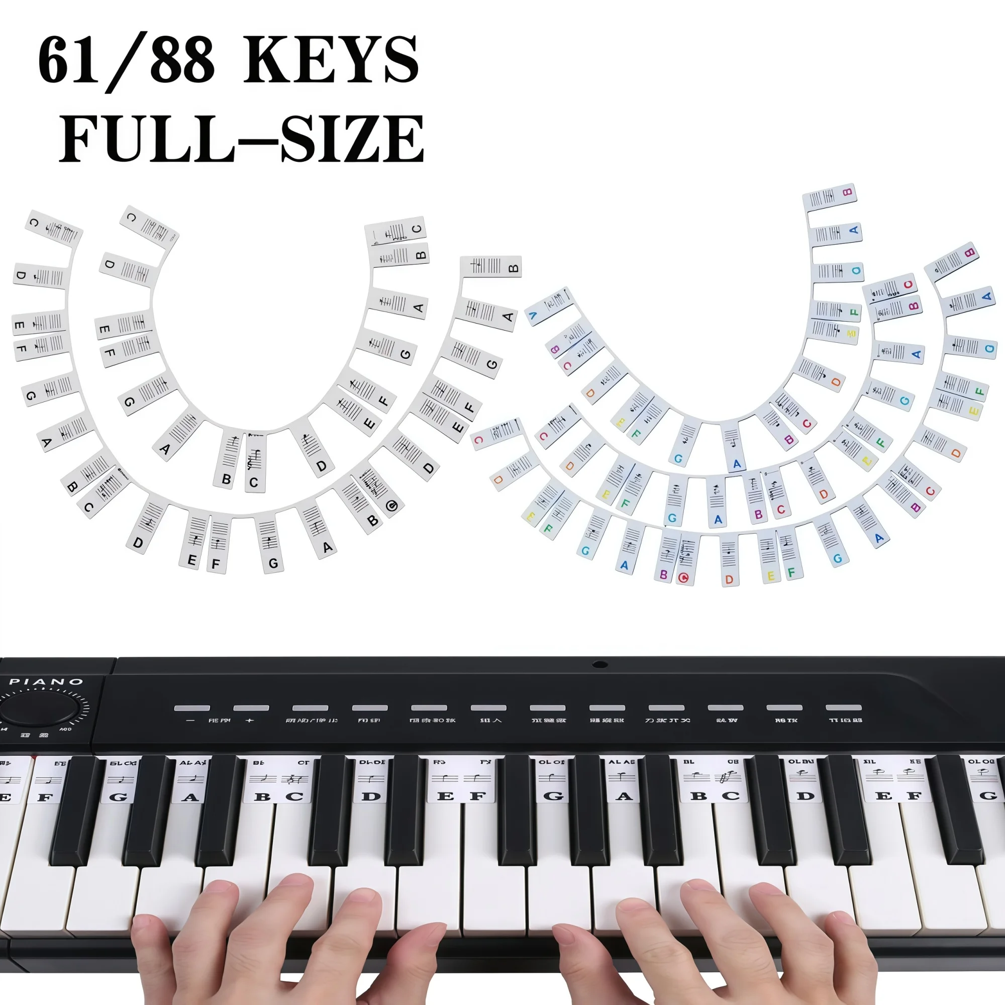 Keyboard Piano 61 Key - Adesivos de Teclado de Piano Miwayer