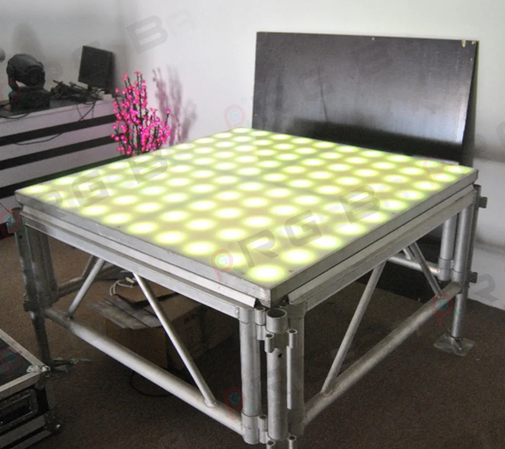 Factory Directly Selling Rigeba 1.22m*1.22m RGB Led Digital Dance Floor Stage Tiles