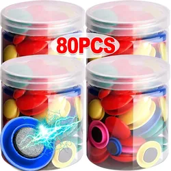 6/80x Colorful Round Magnetic Dots Whiteboard Magnet Buttons Stickers for Home Office School DIY Decoration Studs 20mm 30mm 40mm