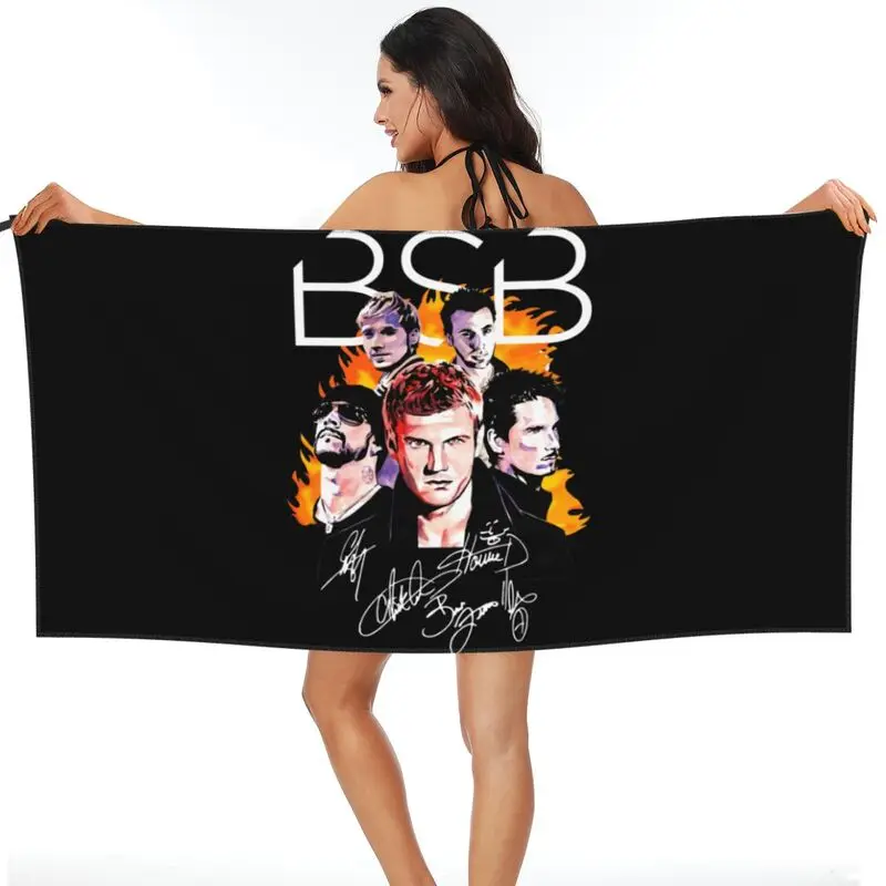 Backstreet Boys Members Signatures Us Supplier Quick dry Towel New For Gym Beach Towel Beach Blanket