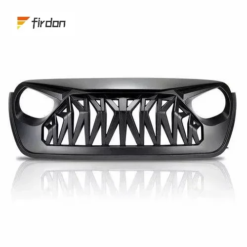 Shark Grille for Jeep Wrangler JL 2018+  Style Auto Body System Accessories Made of Plastic US Stocks Available