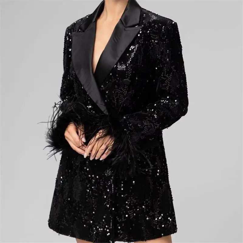 ملابس خارجية نسائية طويلة Sve ترتر Dr irt Ele طية صدر السترة لربيع 2025 Faion ماركة صينية أنيقة غير رسمية ip مجانًا #4