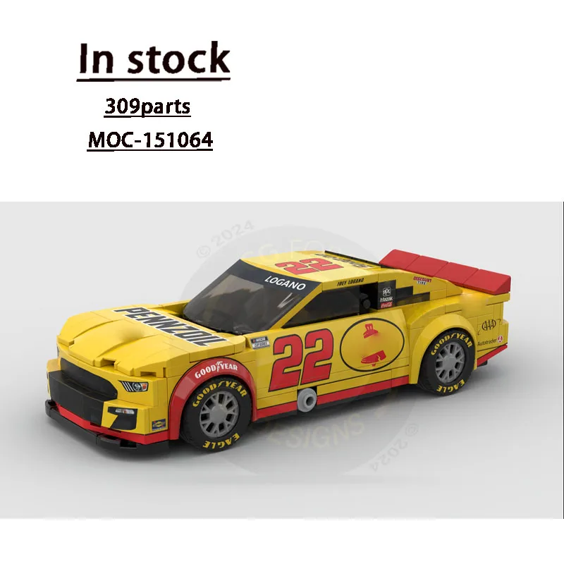

MOC-151064 Новый классический городской спортивный гоночный автомобиль, модель строительных блоков, 309 деталей, детский строительный блок на день рождения для мальчиков, игрушка в подарок