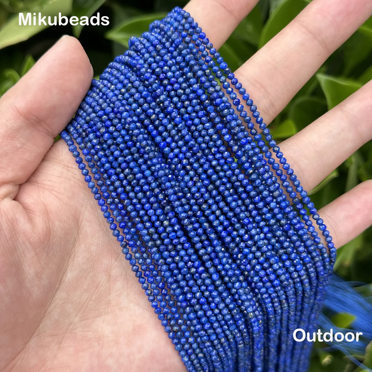 Natural Lapis lazuli 2mm A+ Faceted Round Loose Beads For Jewelry Making DIY Bracelets Necklace Strand Wholesale