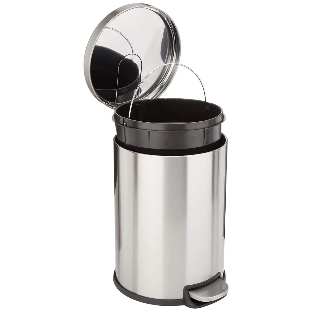 

Stainless Steel Soft-Close Foot Pedal Trash Can, 20L/5.3 Gallon for Home Office