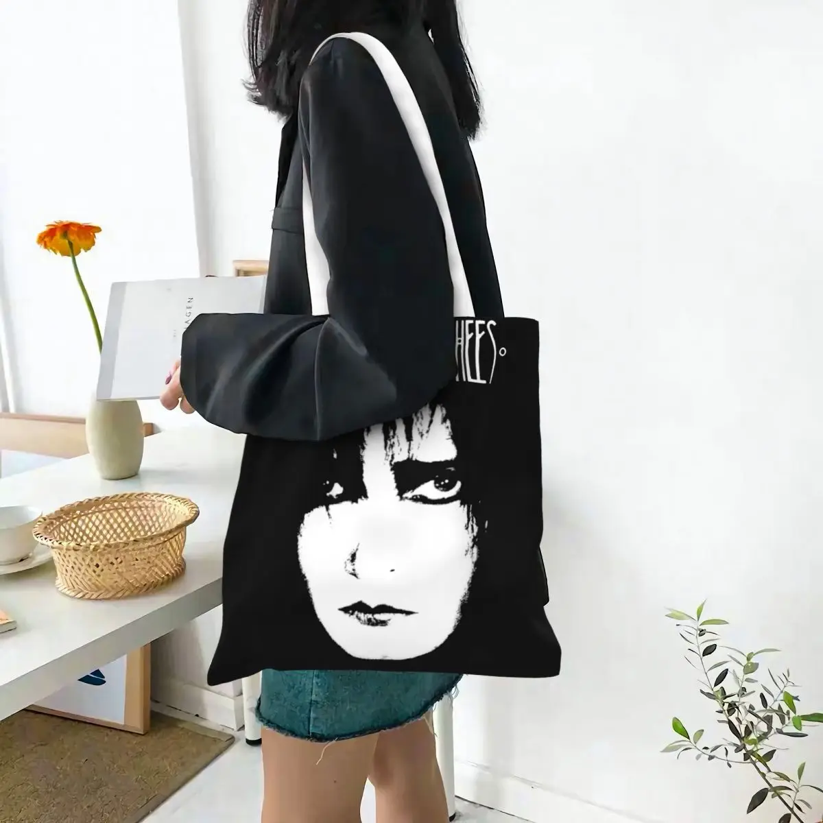 Siouxsie And The Banshees Tote Bags Women Handbag Canvas College Siouxsie Sioux Shoulder Bag Casual Shopping Bag