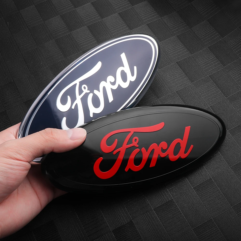 Car Front Hood Bonnet Badge Metal Grille Emblem Rear Trunk Sticker For Ford Focus 2 3 4 MK2 MK3 MK5 Fiesta MK7 Mondeo MK4 Fusion