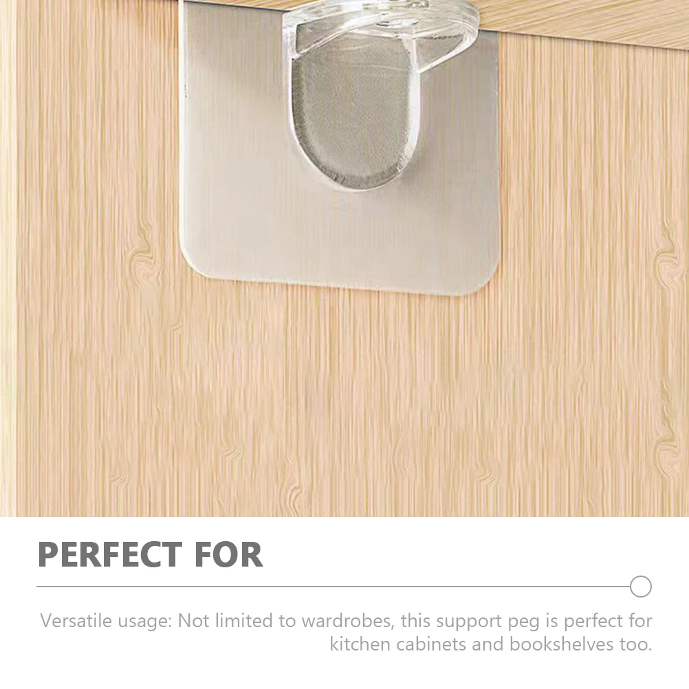 

12pcs Partition Support Pegs No-Drill Holders For Kitchen Cabinet Bookshelf Punch Free Shelf Clips Plastic Shelf Pins Wardrobe