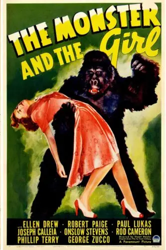 and the Girl Movie Poster 20 x 30  Scary Movie Horror Film Vintage-Aluminum