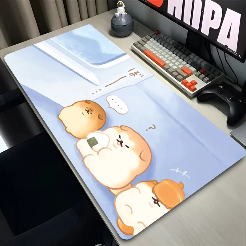 Alas Mouse PC Karet Anti Selip HD Alas Mouse Laptop Gamer Kabinet Alas Keyboard Komputer Kantor Meja Gaming Alas Mouse Anjing Roti Lucu