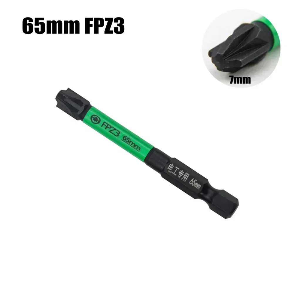 FPZ Magnetic Special Slotted Cross Screwdriver Bit For Electrician FPZ1 FPZ2 FPZ3 Alloy Steel Screwdriver Bit 65mm/110mm